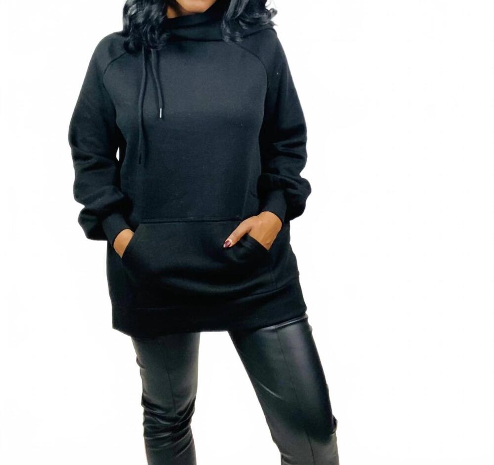 NEW ZENANA wynter full body hoodie in black